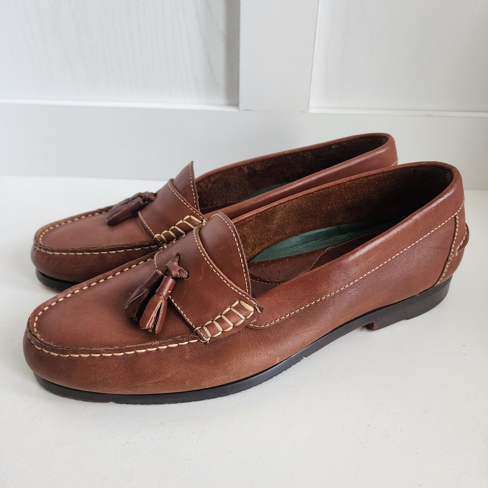 Richfield Everyday Comfort Mens 11 Brown Leather Tassel Loafer Brazil *READ*